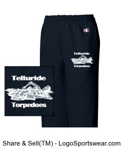Champion Youth Powerblend Open-Bottom Fleece Pant Design Zoom